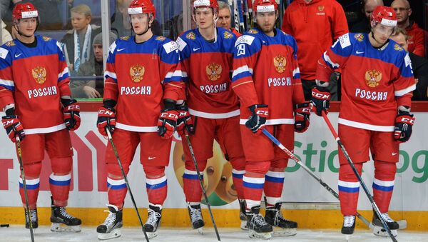 Игроки молодежной сборной России по хоккею. Архивное фото