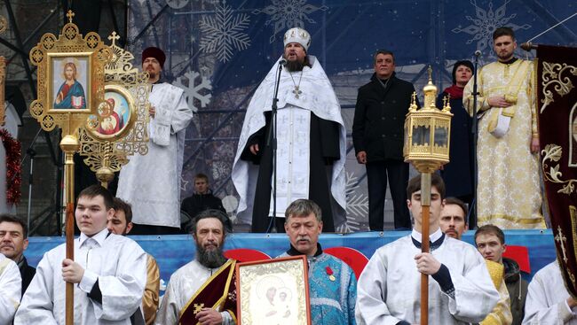 Празднование Рождества в городах России