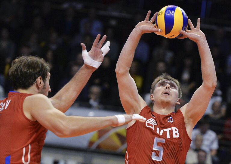 Волейбол. Отборочный турнир к Олимпийский играм 2016. Мужчины. Германия - Россия Волейбол. Отборочный турнир к Олимпийский играм 2016. Мужчины. Германия - Россия