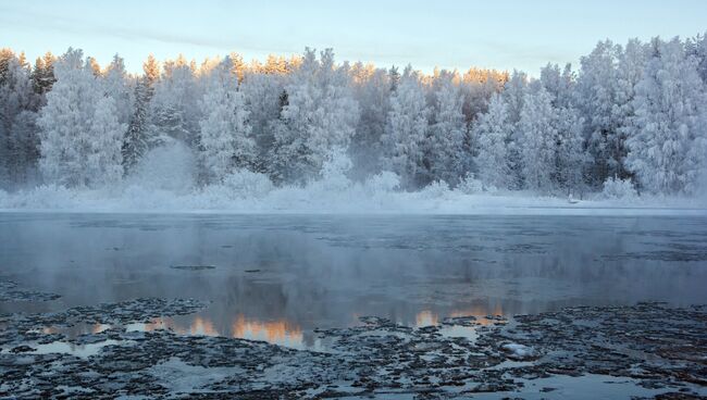 Река Шуя в морозный день. Архивное фото