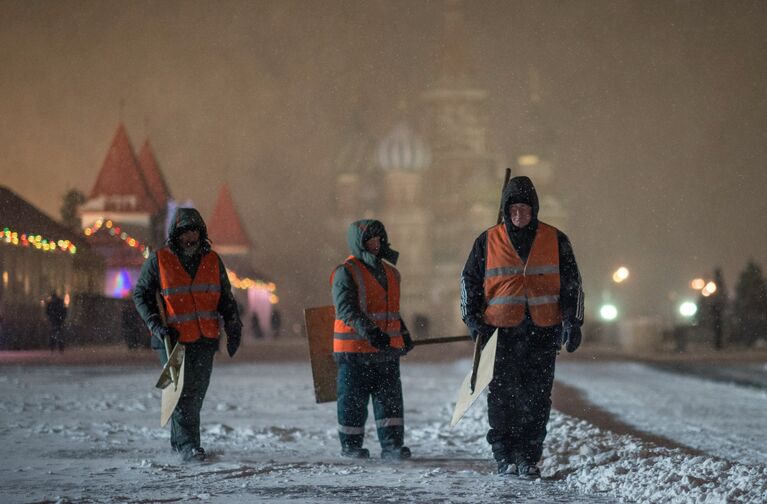 Снегопад в Москве