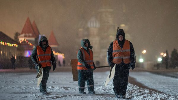 Снегопад в Москве, архивное фото