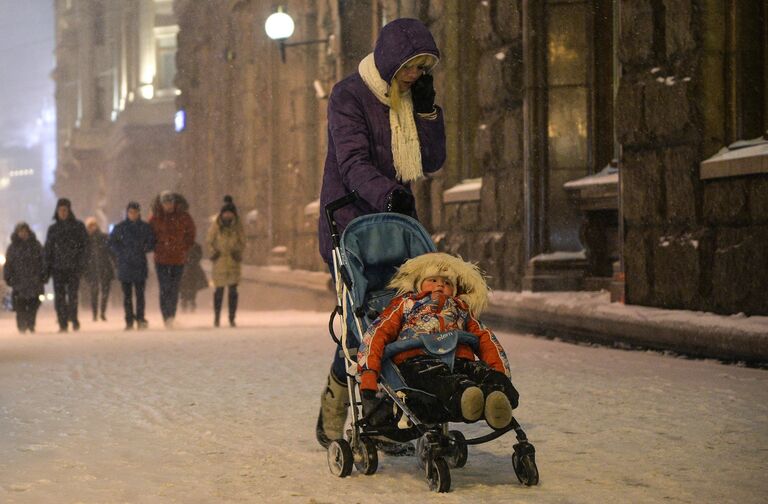 Снегопад в Москве