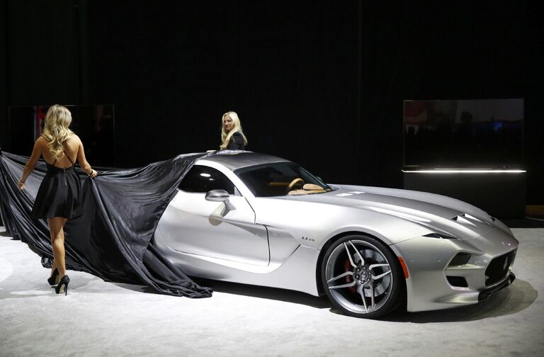 Автомобиль Fisker V10 Force 1 на автосалоне в Детройте, США