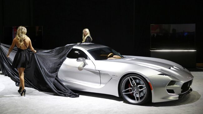 Автомобиль Fisker V10 Force 1 на автосалоне в Детройте, США