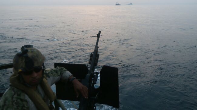 На борту катера Riverine Command Boat американских ВМС. Архивное фото