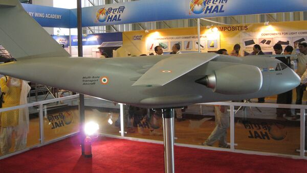 Индийский макет с предполагаемым видом нового самолета. Архивное фото
