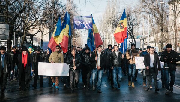 Протестующие в Кишиневе. Архивное фото