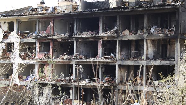 На месте взрыва у здания полиции в Турции. Январь 2016. Архивное фото