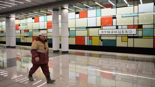 На станции Румянцево Сокольнической линии Московского метрополитена. Архивное фото