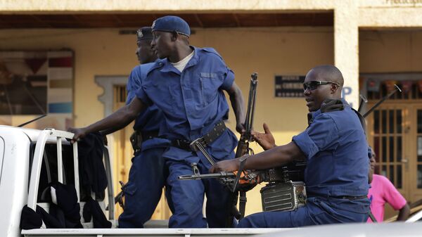 Полиция в городе Бужумбура, Бурунди, архивное фото