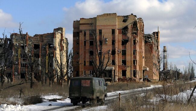 Разрушенные здания. Архивное фото