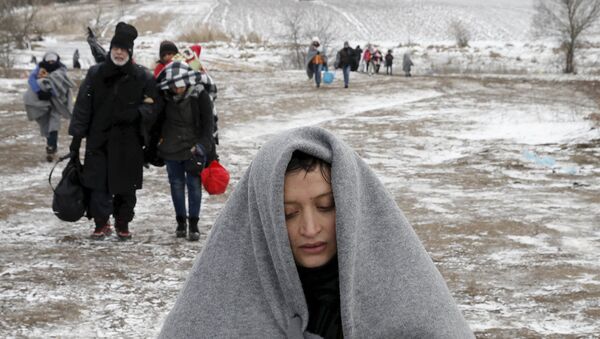 Мигранты пересекают границу Сербии и Македонии
