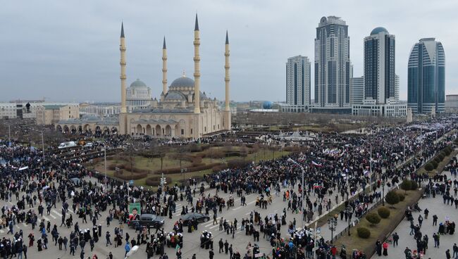 Митинг в Грозном. Архивное фото