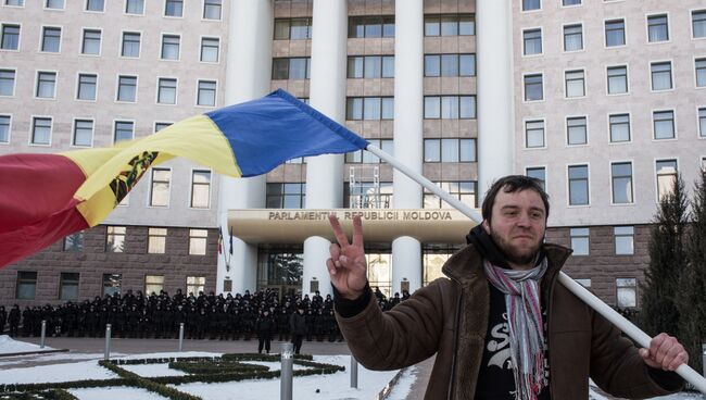 Акция протеста в Молдавии. Архивное фото