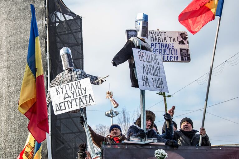 Акция протеста в Молдавии