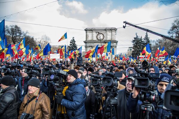 Акция протеста в Молдавии