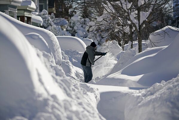 Последствия снегопада в Нью-Джерси. Январь 2016