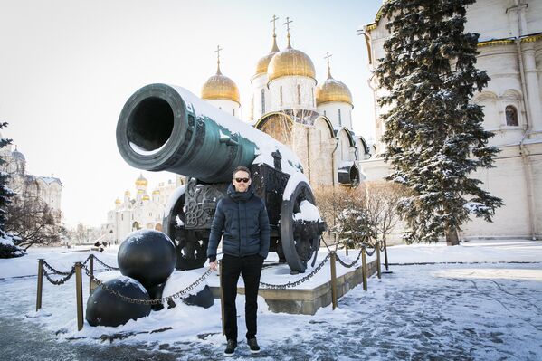 Актер Райан Рейнольдс во время визита в Москву. 24 января 2016