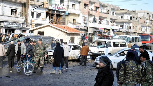 На месте двойного теракта в Хомсе