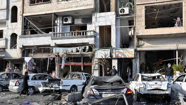 На месте двойного теракта в Хомсе. Архивное фото