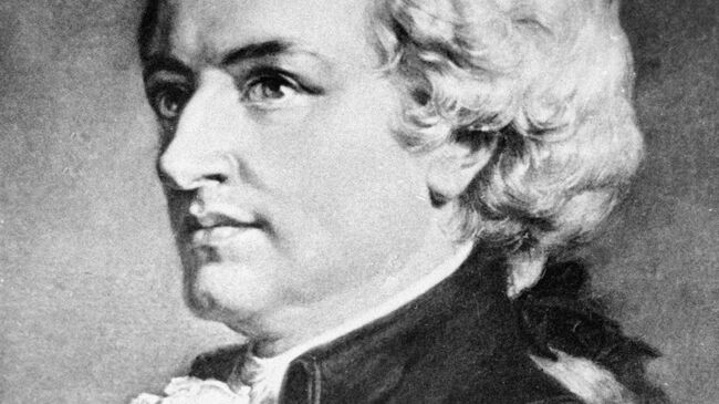 Портрет австрийского композитора Вольфганга Амадея Моцарта