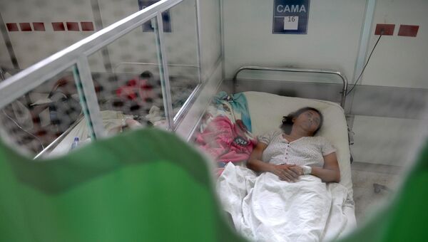 Пациентка с синдромом Гийена-Барре в больнице Сан-Сальвадора. Архивное фото
