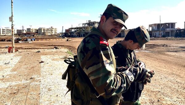 Освобожденный от террористов ИГ город Шейх-Мискин в сирийской провинции Дераа