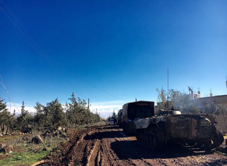 Освобожденный от террористов ИГ город Шейх-Мискин в сирийской провинции Дераа