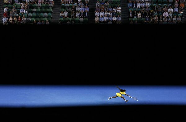 Серена Уильямс на матче полуфинала Australian Open 2016 в Австралии