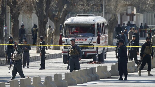 Полиция на месте теракта в Кабуле