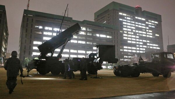 Зенитно-ракетный комплекс Patrio возле министерства обороны в Токио