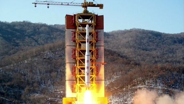 Запуск ракеты в КНДР. Архивное фото