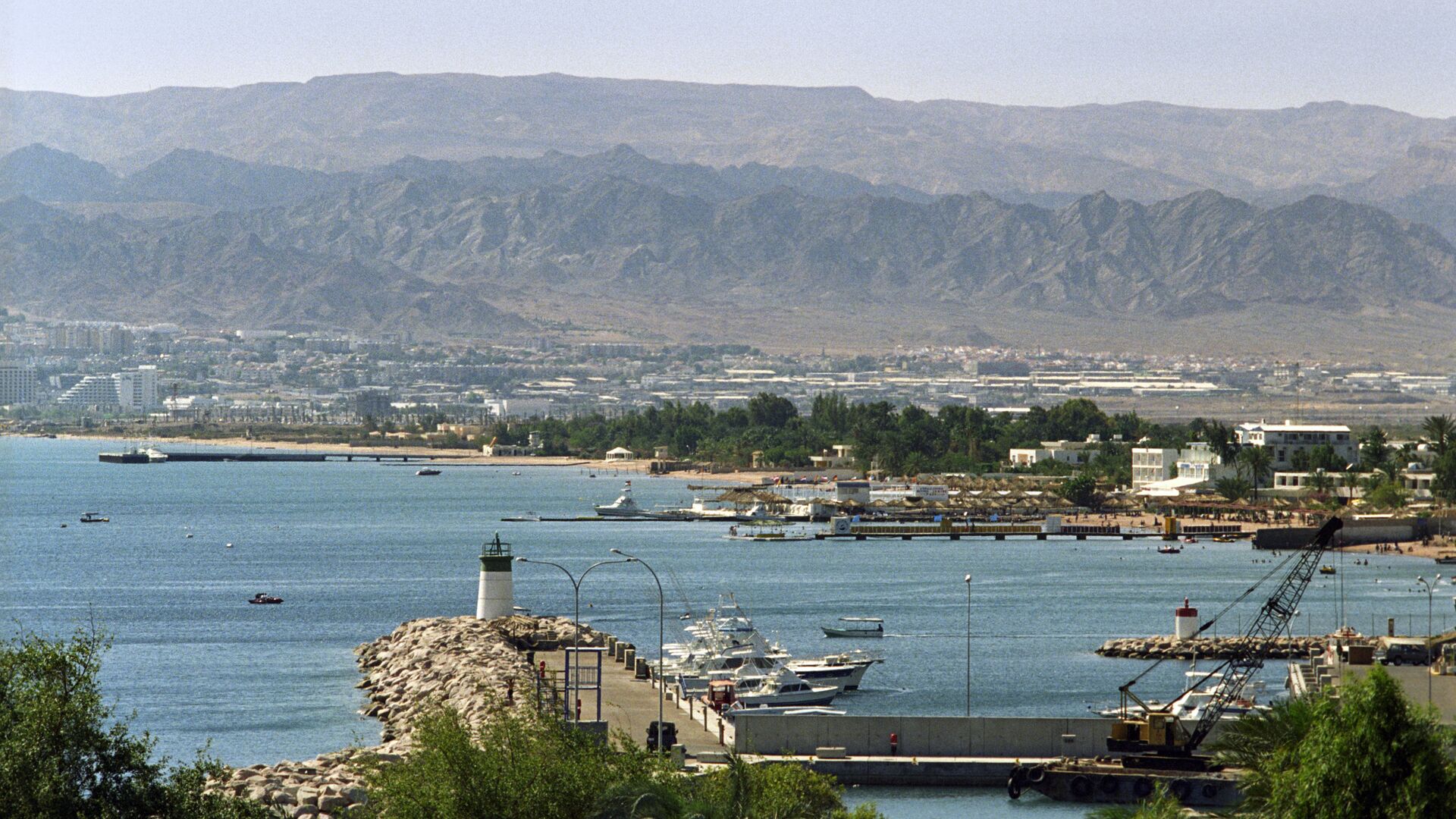 Вид на порт города Акаба. Иордания - РИА Новости, 1920, 27.06.2022