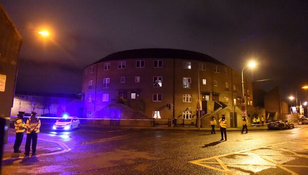 Полицейские на месте перестрелки в одном из отелей Дублина, Ирландия