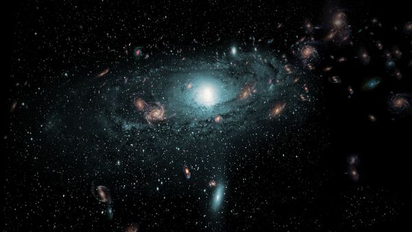 Примерно так выглядят скопления галактик, найденные за Млечным Путем