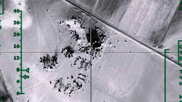 Уничтожение ВКС России нефтехранилищ ИГ в провинции Алеппо. Февраль 2016