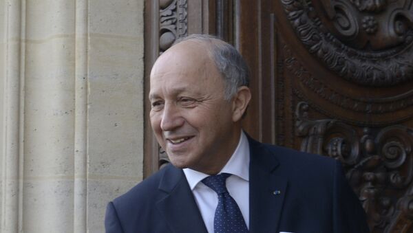 Глава МИД Франции Лоран Фабиус в Париже