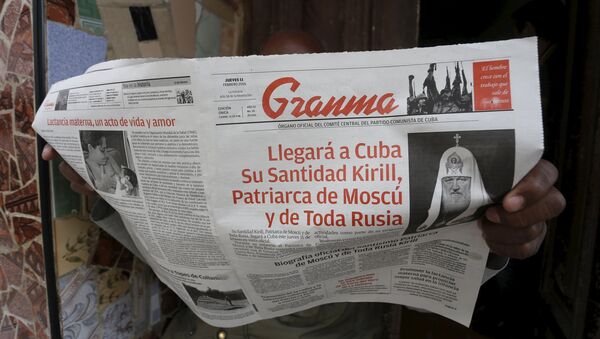 Статья в кубинской газете, посвященная визиту патриарха Кирилла в Гавану