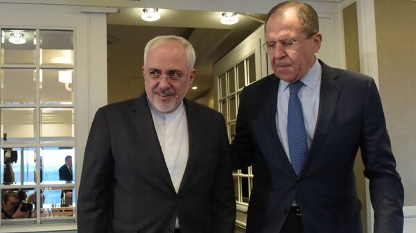 Министр иностранных дел Российской Федерации Сергей Лавров и министр иностранных дел Исламской Республики Иран Мохаммад Джавад Зариф
