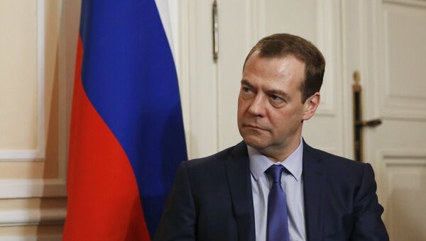 Председатель правительства РФ Дмитрий Медведев на конференции в Мюнхене