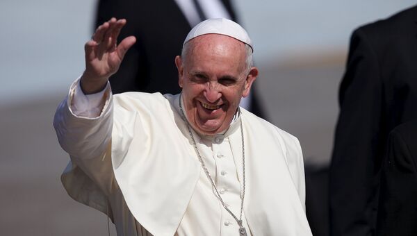 Папа римский Франциск в аэропорту Гаваны, 12 февраля 2016