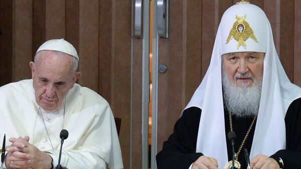 Патриарх Московский и всея Руси Кирилл и папа Римский Франциск
