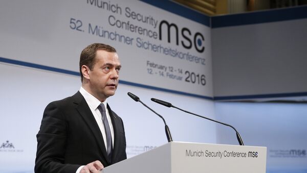 Премьер-министр РФ Д. Медведев принял участие в Мюнхенской конференции по безопасности. Архивное фото