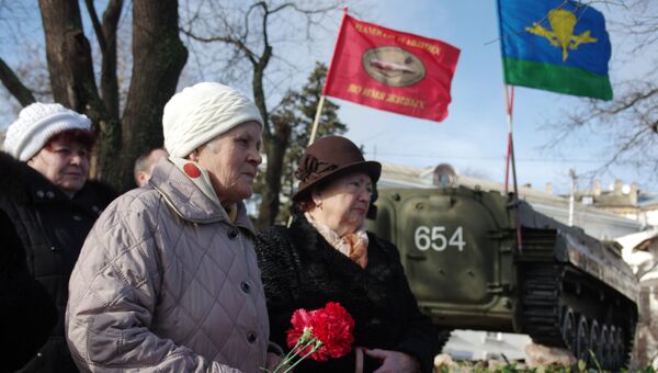 Участники военно-патриотической акции, посвященной годовщине вывода советских войск из Афганистана. Архивное фото