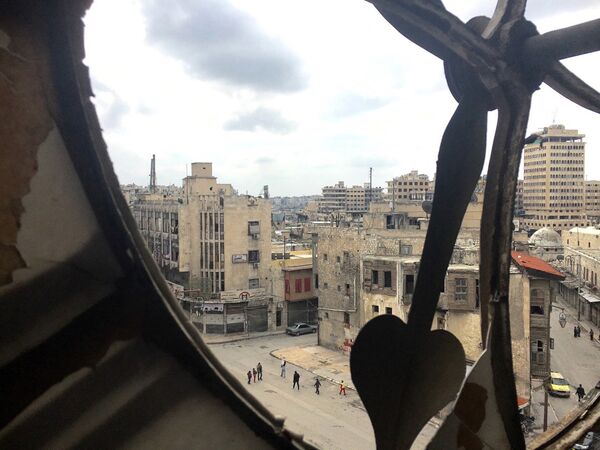 Вид на исторический центр в Алеппо с Часовой башни