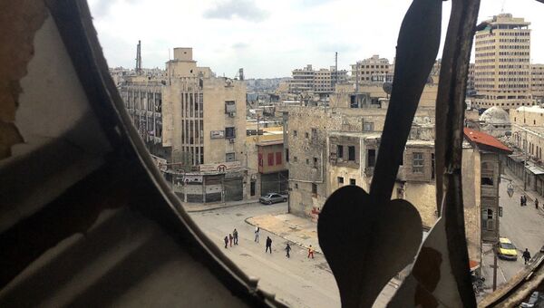 Вид на исторический центр в Алеппо с Часовой башни. Архивное фото