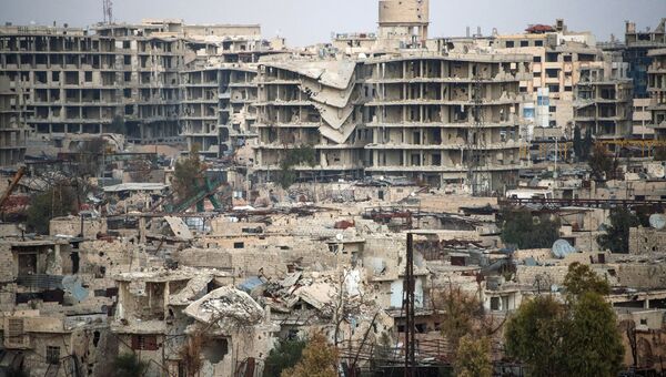 Джобар-район Дамаска контролируемый боевиками Джебхат ан-Нусры. Архивное фото