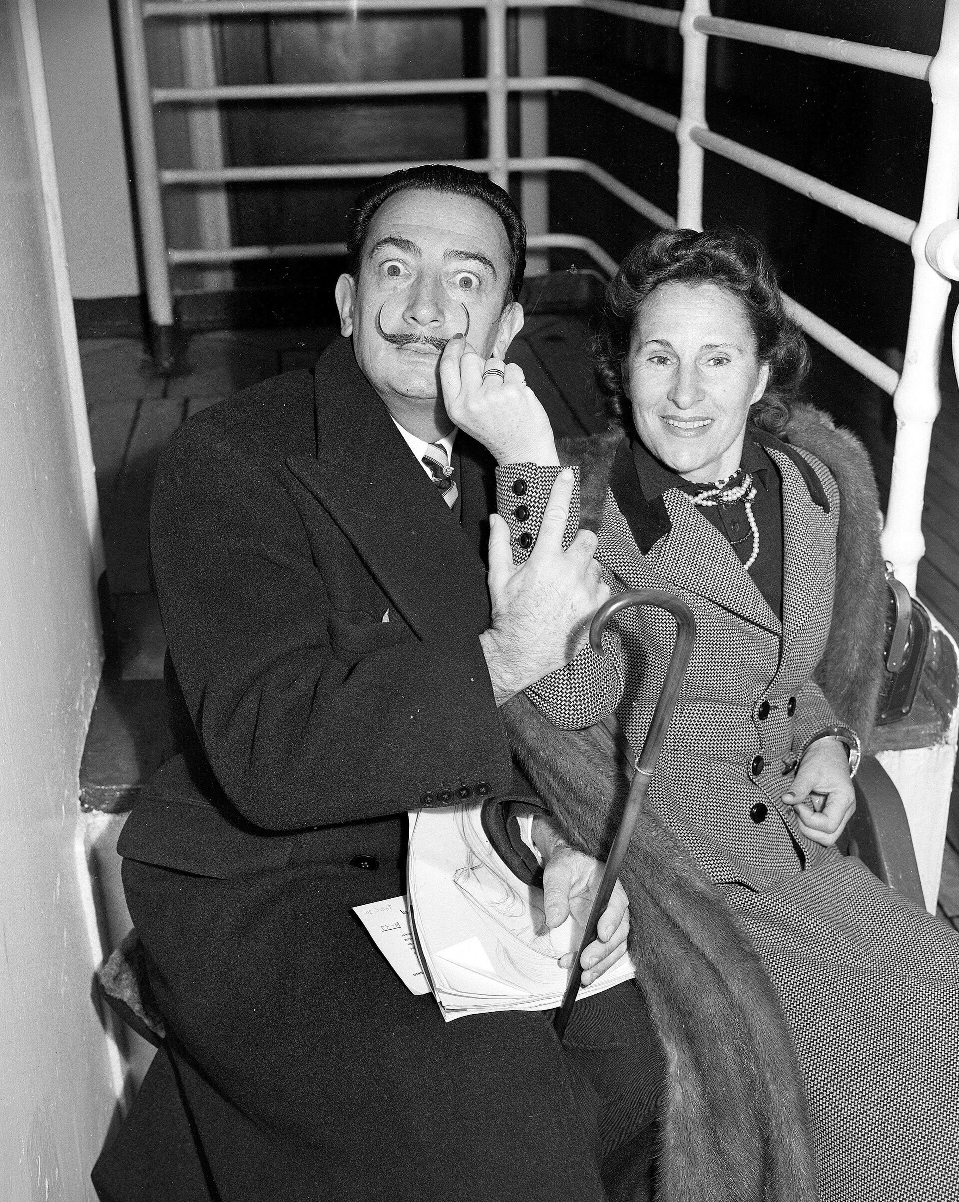 Сальвадор Дали с женой Галой на борту лайнера Звезда Америки, 24 декабря 1951 - РИА Новости, 1920, 06.05.2024