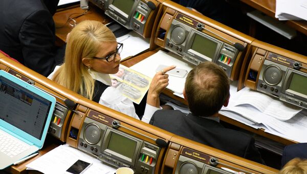 Юлия Тимошенко на заседании Верховной Рады Украины. Архивное фото